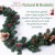 DVEHGF 2.7M Artificial Christmas Garland with Pine Cones, Baubles & Bows for Indoor/Outdoor