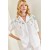 Bianco Lucci Women's Daisy Embroidered Ayrobin Linen Shirt – Summer Casual Elegance