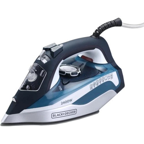 Black & Decker Steam Iron – 2400W, Ceramic Soleplate, 380ml Tank, Blue