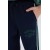 Boy's Printed Elastic Waist Sweatpants - Dark Blue