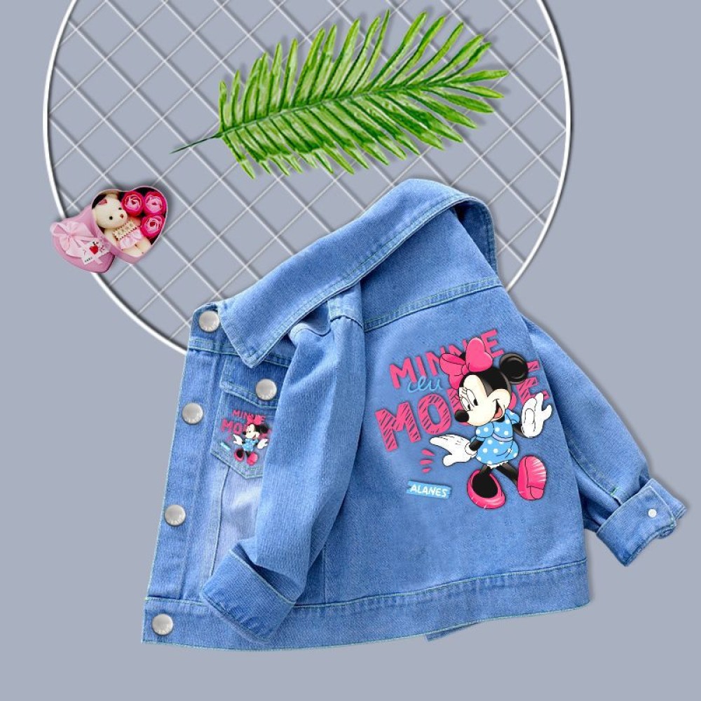 Mickey & Minnie Mouse Baby Denim Jacket – Kids Cartoon Outerwear for 2-9 Years Old