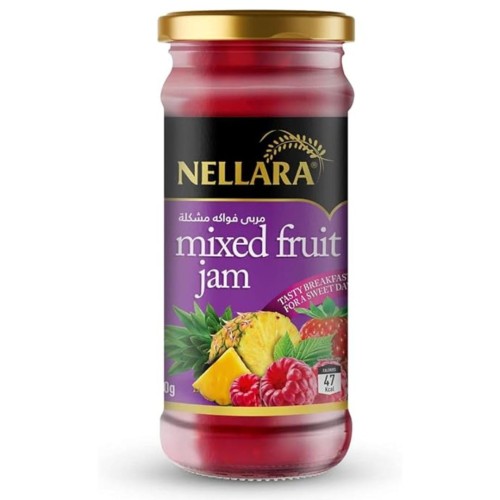 Nellara Mixed Fruit Jam 450g - Delicious Blend of Sweet & Tangy Fruit Flavors