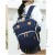 Multifunctional Diaper Mummy Bag Backpack with Portable Bassinet, USB Port & Changing Pad - Blue