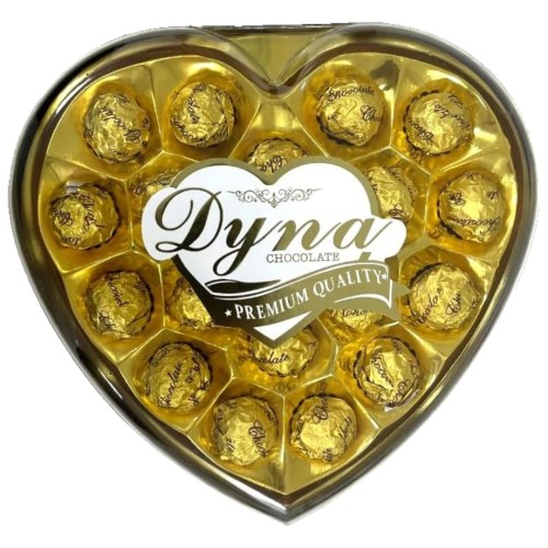 Dyna Chocolate Heart – 198g Creamy, Heart-Shaped Chocolates for Gifting