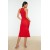 Trendyol Collection Flounced Black/Red Evening Dress – Elegant Wrapover Midi Halterneck