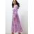 Light Green & Pink Floral Maxi Dress with Belt – Trendyol Modest Collection