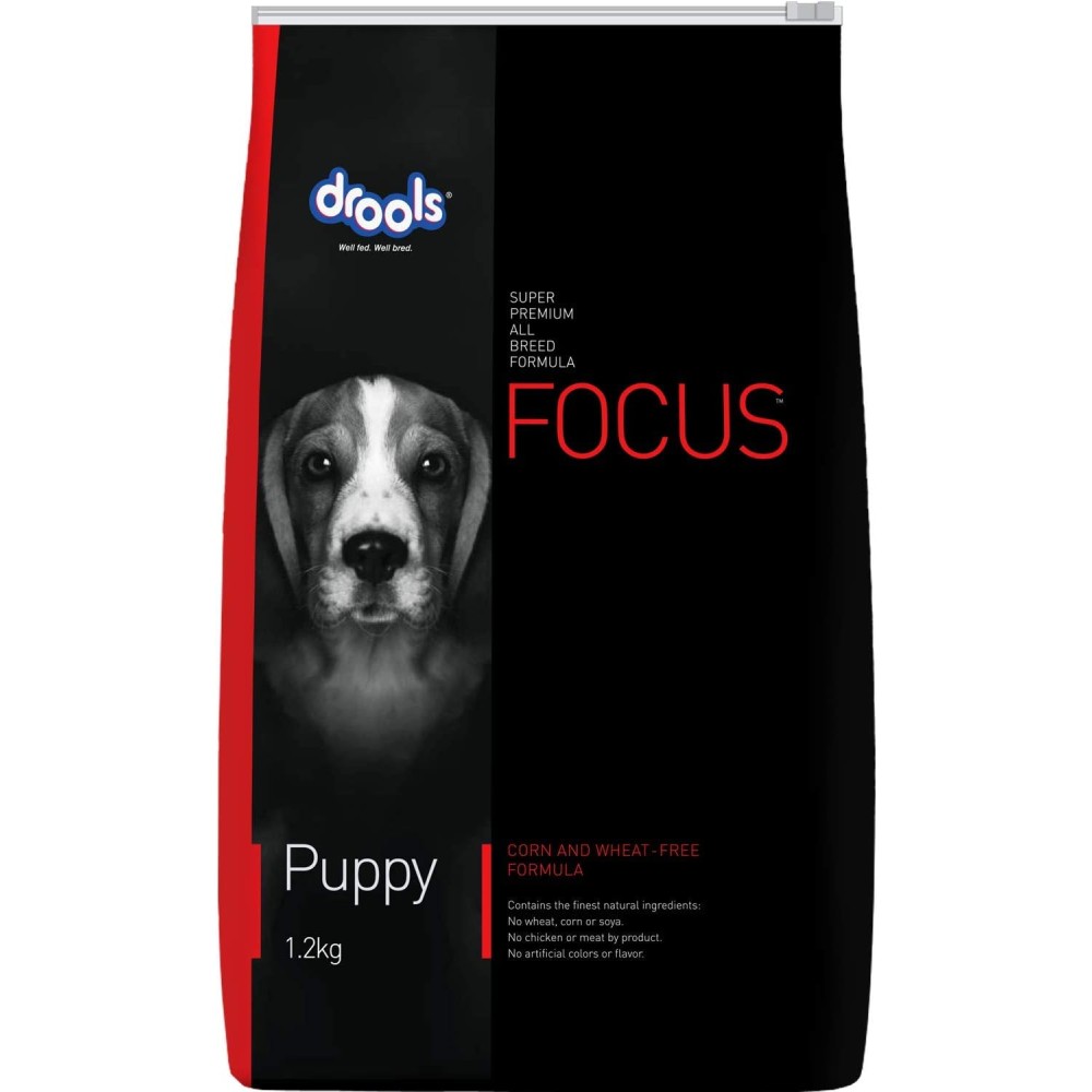 Drools Focus Puppy Super Premium Dry Dog Food, Chicken Flavor, 1.2 Kg