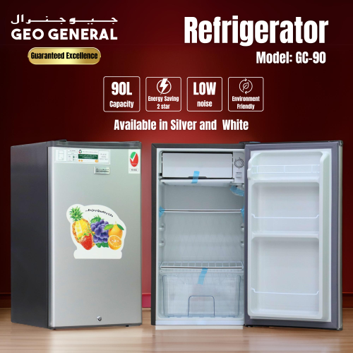 GEO General 90L Refrigerator GC-90 - Energy Star Rated, White, Compact Design