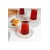 Behila Trend Gardenya 6-Piece Glass Tea Plate Set - BPA-Free, Modern Design, White