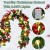 Yoawllty 6.5ft Christmas Garland with Lights, Red Berry Décor for Indoor & Outdoor