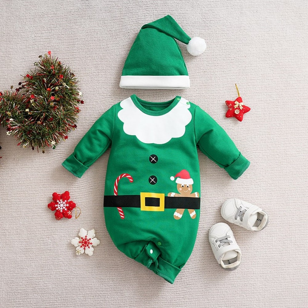 Christmas Gingerbread Man Baby Jumpsuit – Soft and Cozy Newborn Outfit for Boys & Girls