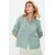 Trendyol Collection Women's Green Floral Embroidery Regular Fit Woven Shirt