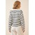 Striped Polo Neck Long Sleeve Crop Knitwear – Casual New Year’s Eve Glam Style