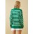 Striped Polo Neck Long Sleeve Crop Knitwear – Casual New Year’s Eve Glam Style