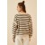 Striped Polo Neck Long Sleeve Crop Knitwear – Casual New Year’s Eve Glam Style