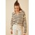 Striped Polo Neck Long Sleeve Crop Knitwear – Casual New Year’s Eve Glam Style