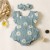 Infant Baby Girl Floral Ruffle Romper with Headband, Sleeveless Summer Bodysuit Outfit