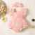 Infant Baby Girl Floral Ruffle Romper with Headband, Sleeveless Summer Bodysuit Outfit