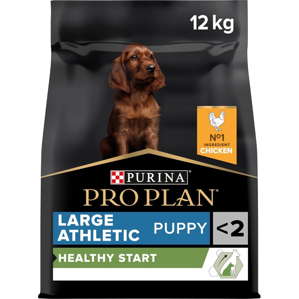 Purina Pro Plan Healthy Start Large Athletic Puppy Dry Dog Food with Chicken, 12 kg