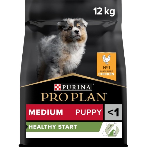 Purina Pro Plan Healthy Start Medium Puppy Dry Dog Food with Chicken, 12 kg