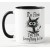 Vixar "It's Fine I'm Fine Everything is Fine" Cat Joke Mug, 11oz Ceramic, Black