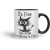 Vixar "It's Fine I'm Fine Everything is Fine" Cat Joke Mug, 11oz Ceramic, Black