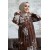 InStyle Jalya Buttoned Collar Chiffon Dress – Modest Floral Brown Maxi Outfit