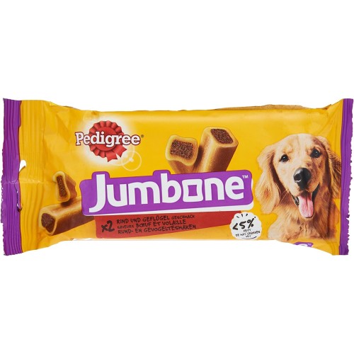 Pedigree Jumbone Beef Dog Treats, 1 X 2 Pcs - All Life Stages, Teeth Health