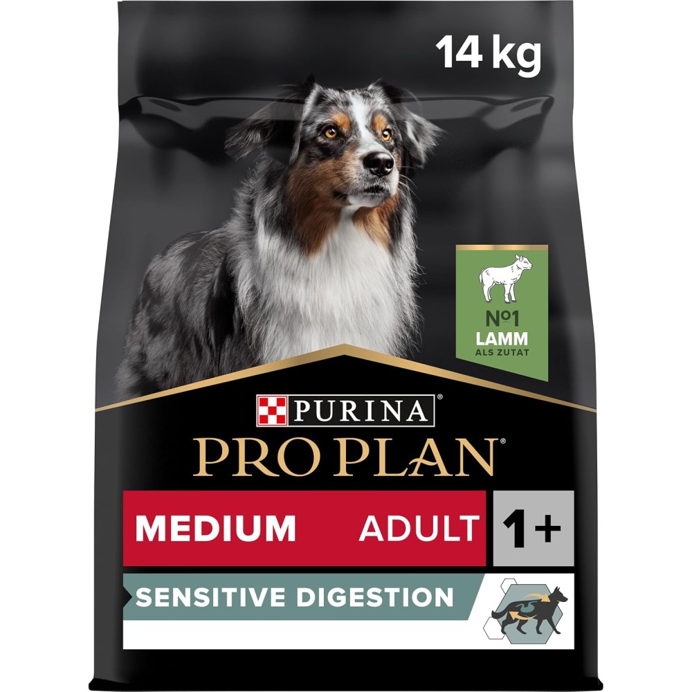 Purina Pro Plan Sensitive Digestion Medium Adult Dry Dog Food with Lamb, 14 kg