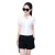 Women’s Short Sleeve V-Neck Chiffon Blouse – Casual Office Lady Shirt Tops