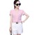 Women’s Short Sleeve V-Neck Chiffon Blouse – Casual Office Lady Shirt Tops