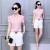 Women’s Short Sleeve V-Neck Chiffon Blouse – Casual Office Lady Shirt Tops