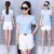 Women’s Short Sleeve V-Neck Chiffon Blouse – Casual Office Lady Shirt Tops