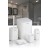 Okyanus Home Luna White Square 5-Piece Bathroom Set – Stylish & Durable