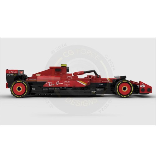 2024 Red Formula Car MOC Building Block Set – 303 Parts, Creative Toy Gift