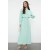 TRENDYOL MODEST Mint Woven Maxi Dress with A-Line Style and Standing Collar