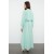 TRENDYOL MODEST Mint Woven Maxi Dress with A-Line Style and Standing Collar