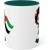 Bait Al Noor Gifts UAE National Day Ceramic Mug, Dubai Love, Green/Red/White