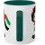 Bait Al Noor Gifts UAE National Day Ceramic Mug, Dubai Love, Green/Red/White