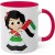 Bait Al Noor Gifts UAE National Day Ceramic Mug, Dubai Love, Green/Red/White