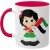 Bait Al Noor Gifts UAE National Day Ceramic Mug, Dubai Love, Green/Red/White