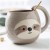 Yalucky Sloth Novelty Ceramic Coffee Mug – 3D Cartoon Design, 330ml, Funny Gifts