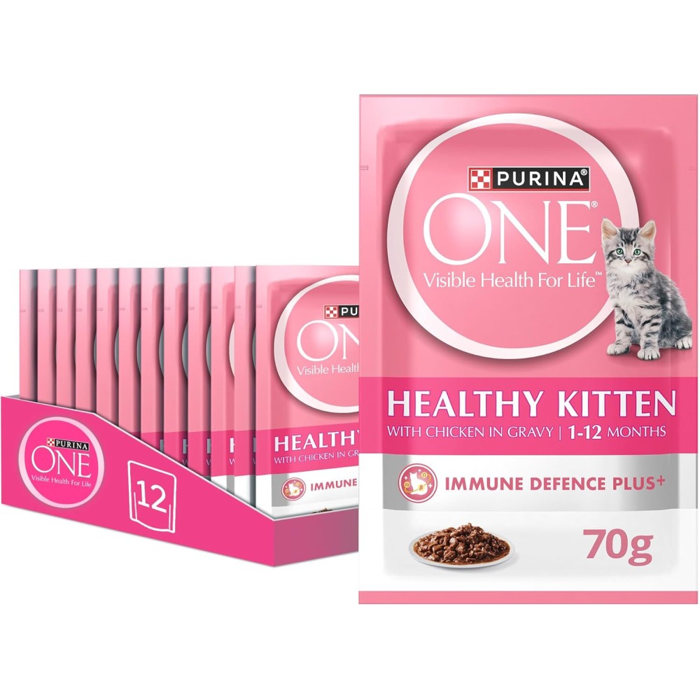 PURINA ONE Wet Healthy Kitten with Chicken - 70g (Pack of 12)