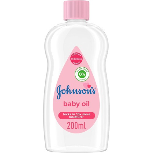 Johnson's Baby Moisturising Oil | Locks in 10x More Moisture | 200ml