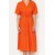 Trendyol Collection Orange Lacing Detail Midi A-Line Off-Shoulder Woven Dress