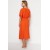 Trendyol Collection Orange Lacing Detail Midi A-Line Off-Shoulder Woven Dress