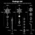 OuMuaMua Crystal Christmas Ornaments – Snowflake & Icicle Set for Winter Decor