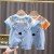 Summer Denim Overalls and T-Shirt Set for Baby Boys, Casual Cotton Toddler Outfit