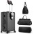 PICCASIO Aluminum Carry-On Luggage with Laptop Compartment