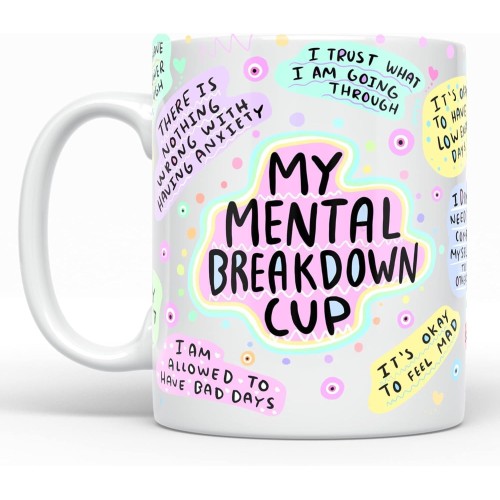 PRINTSHOP4ME Motivational Self-Care Coffee Mug, 11 Oz Ceramic Cup with Affirmations